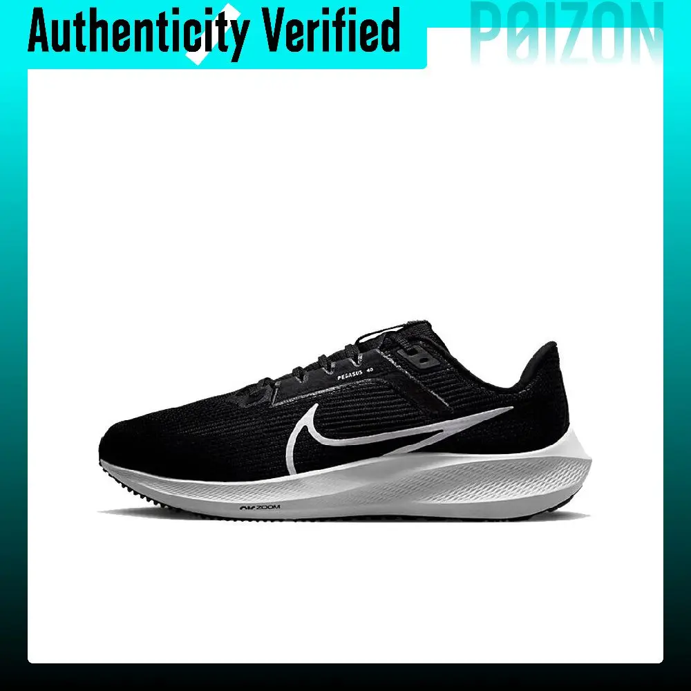 Nike Air Zoom Pegasus 40 Running Shoes Men's Low-top Black/White/Iron Gray DV7480-001