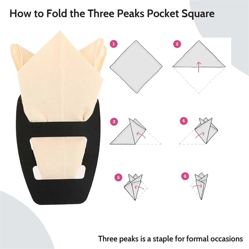 Fashion Pocket Square Holder Handkerchief Keeper Men's Handkerchief Fixed Clip For A Gentleman's Suit Wearing Accessory