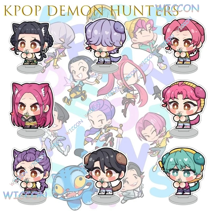 

Kpop Demon Hunter стоячие тарелки аниме Руми Мира Зои акриловый орнамент детская мода модель спальни домашний декор карнавальный костюм