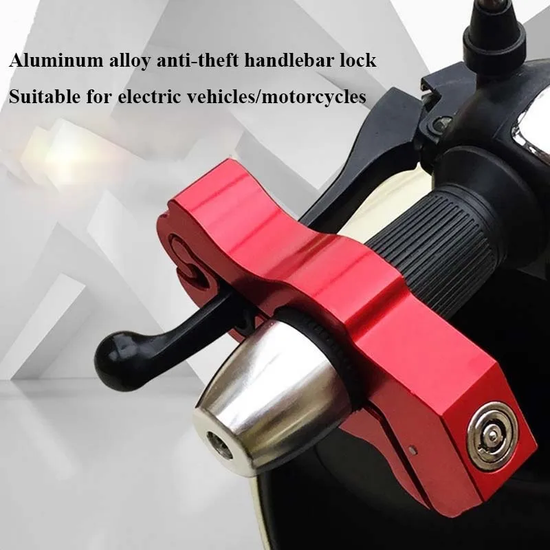 Motorcycle Grip Lock Anti Theft Padlock Security Safety Bikes Handlebar Handset Locking Motorbike ATV Scooter Handle Lock