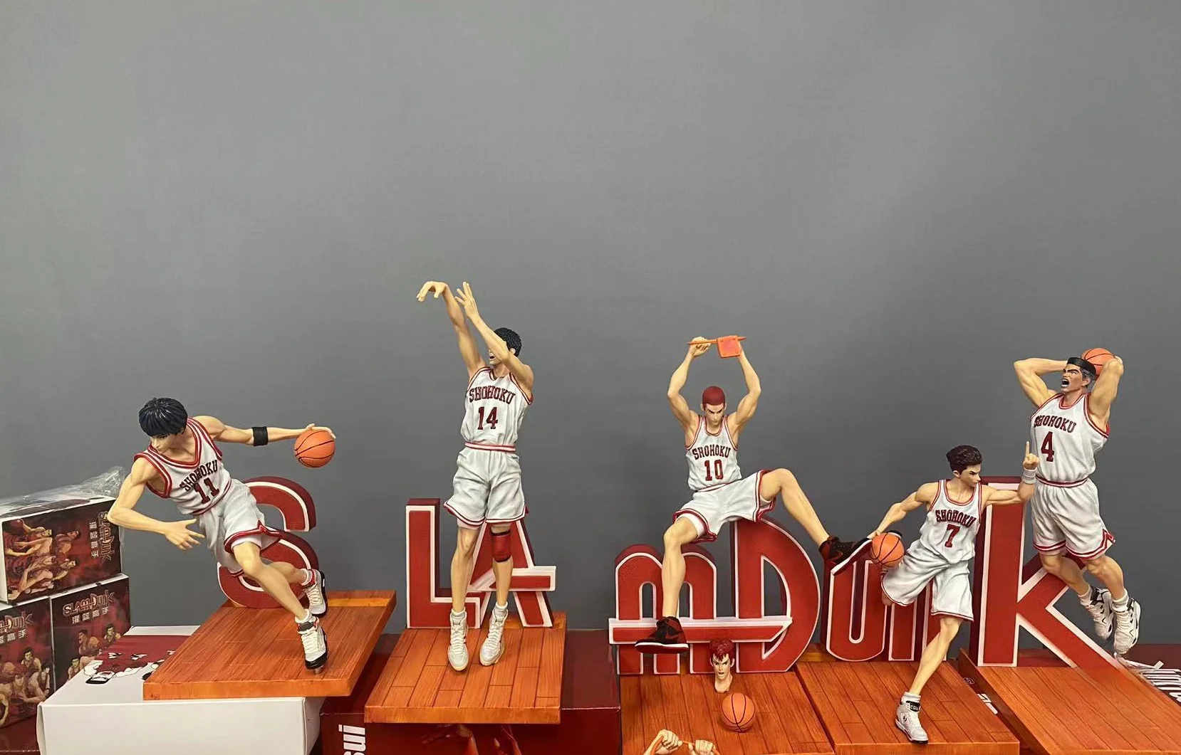 SLAM DUNK Figure Sakuragi Hanamichi Rukawa Kaede Hisashi Mitsui Akagi Takenori Kawaii Collection Dolls Anime Action Figurine