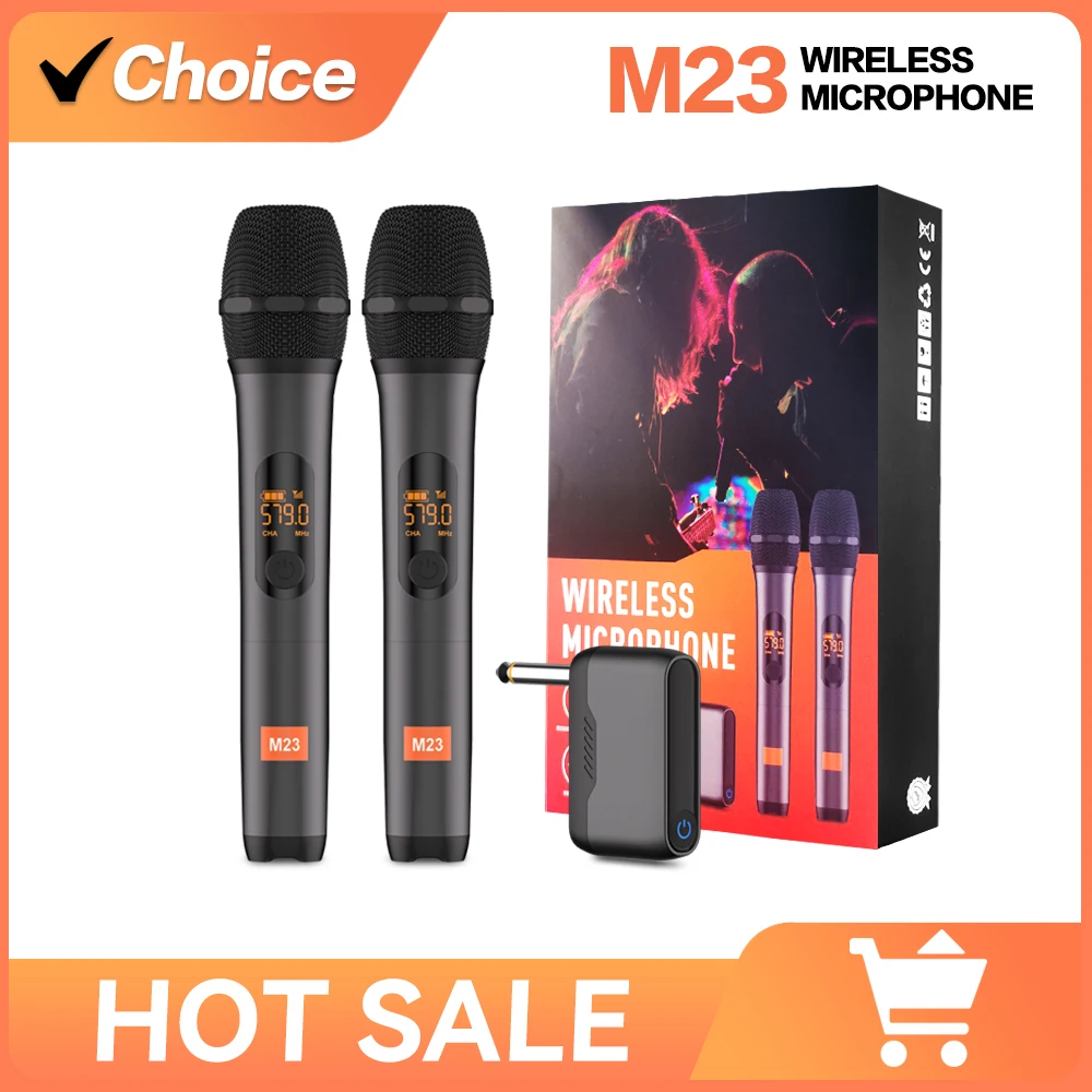microfono-wireless-m23-uhf-sistema-karaoke-a-2-canali-con-ricevitore-ricaricabile-microfono-portatile-senza-fili-per-altoparlante-per-feste-in-chiesa