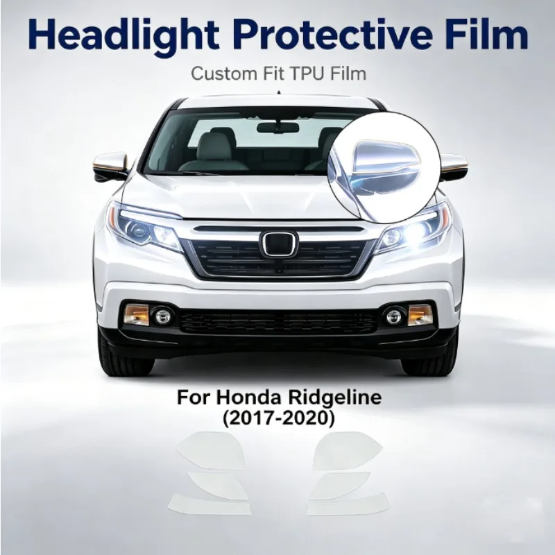 For Honda Ridgeline 2017-2020 High Quality Pre Cut Paint Protection Film Clear Bra TPU 8.5mil Invisible Headlight Sticker Film
