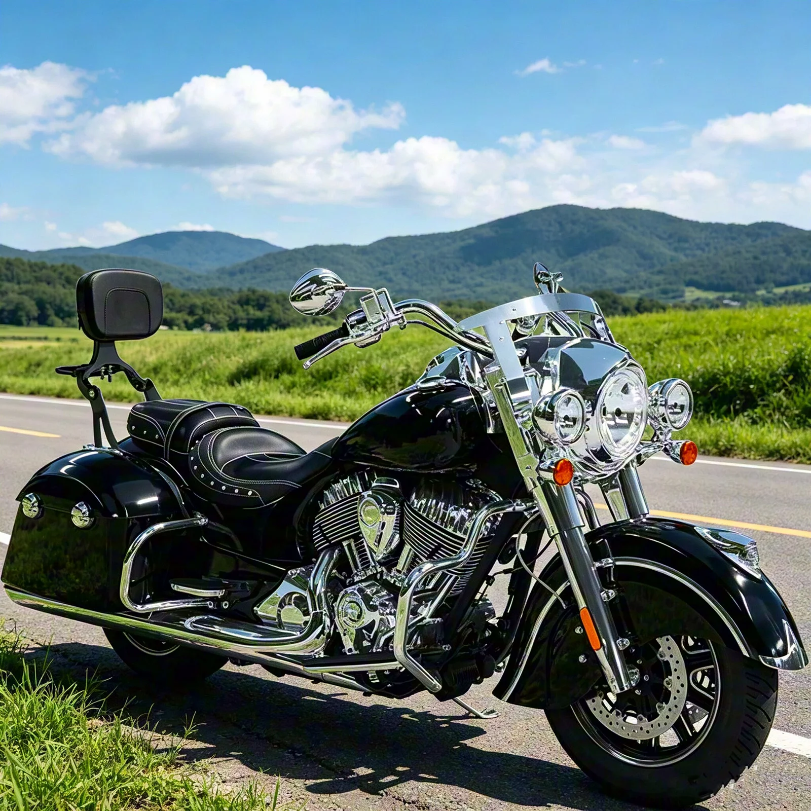 Detachable Passenger Backrest Sissy Bar For Indian Chieftain Dark Horse Vintage Challenger Springfield Roadmaster Limited 14-24