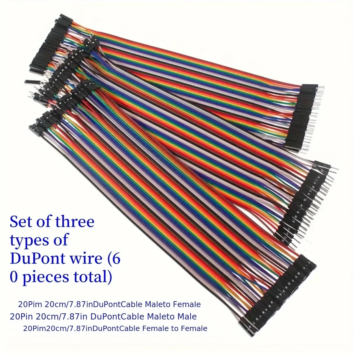 

20Pin Dupont Line Jumper Cable Wire Male To Male Female To Female Male To FeMale for Arduino PCB DIY KIT Connection Circuit