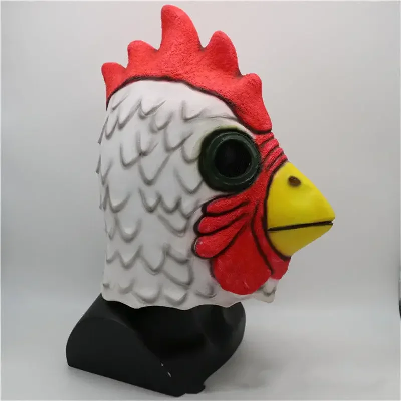 Cosplay Richard Rooster Full Face Mask Funny Animal Head White Rooster Masks Hotline Miami Game Props Mad Chicken Mask