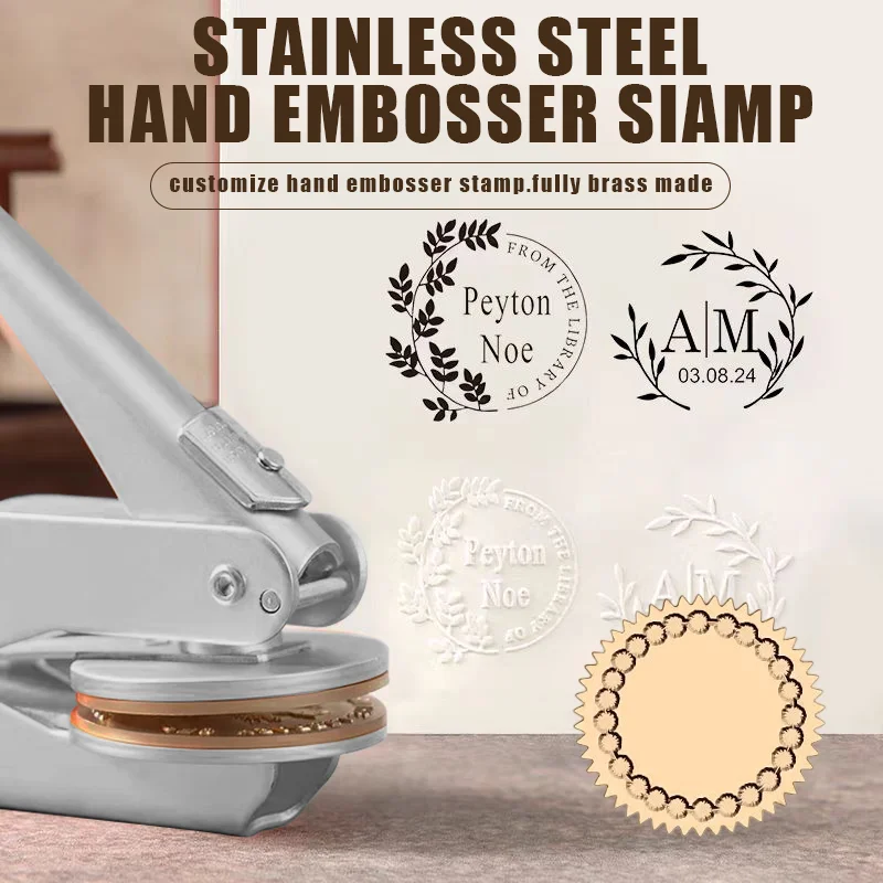 

Personalized Design Your Own Embosser Stamp, Custom Seal for Embossing Stamp with Your Logo
