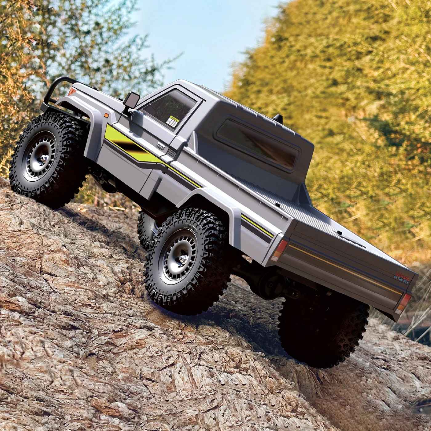 

YK41011 SE масштаб 1/10, матовый полноприводный пикап, внедорожный радиоуправляемый автомобиль с замком дифференциала, двухскоростной пульт дистанционного управления