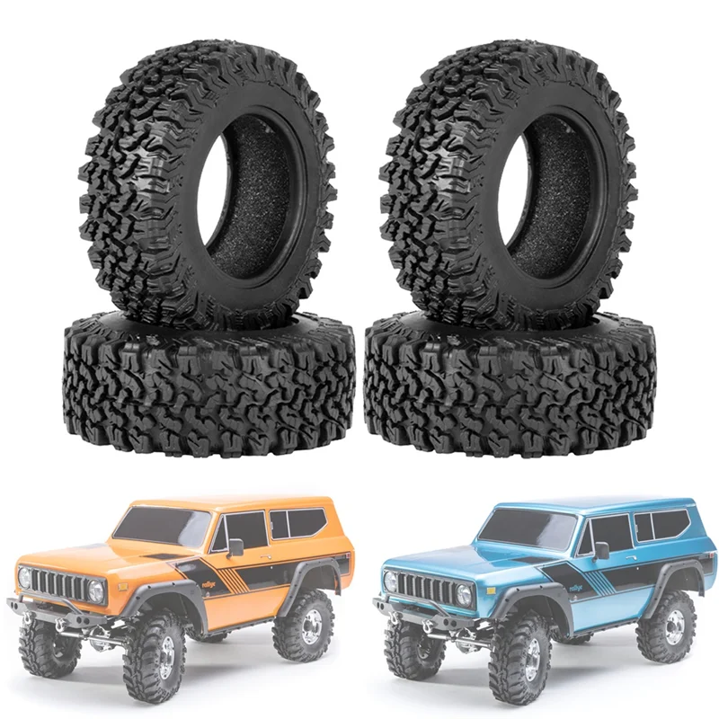 Neumáticos de goma para coche teledirigido, 4 piezas, 90mm, 1,9, para 1/10 RC Crawler Traxxas TRX4 RC4WD D90 Axial SCX10 II III Redcat MST