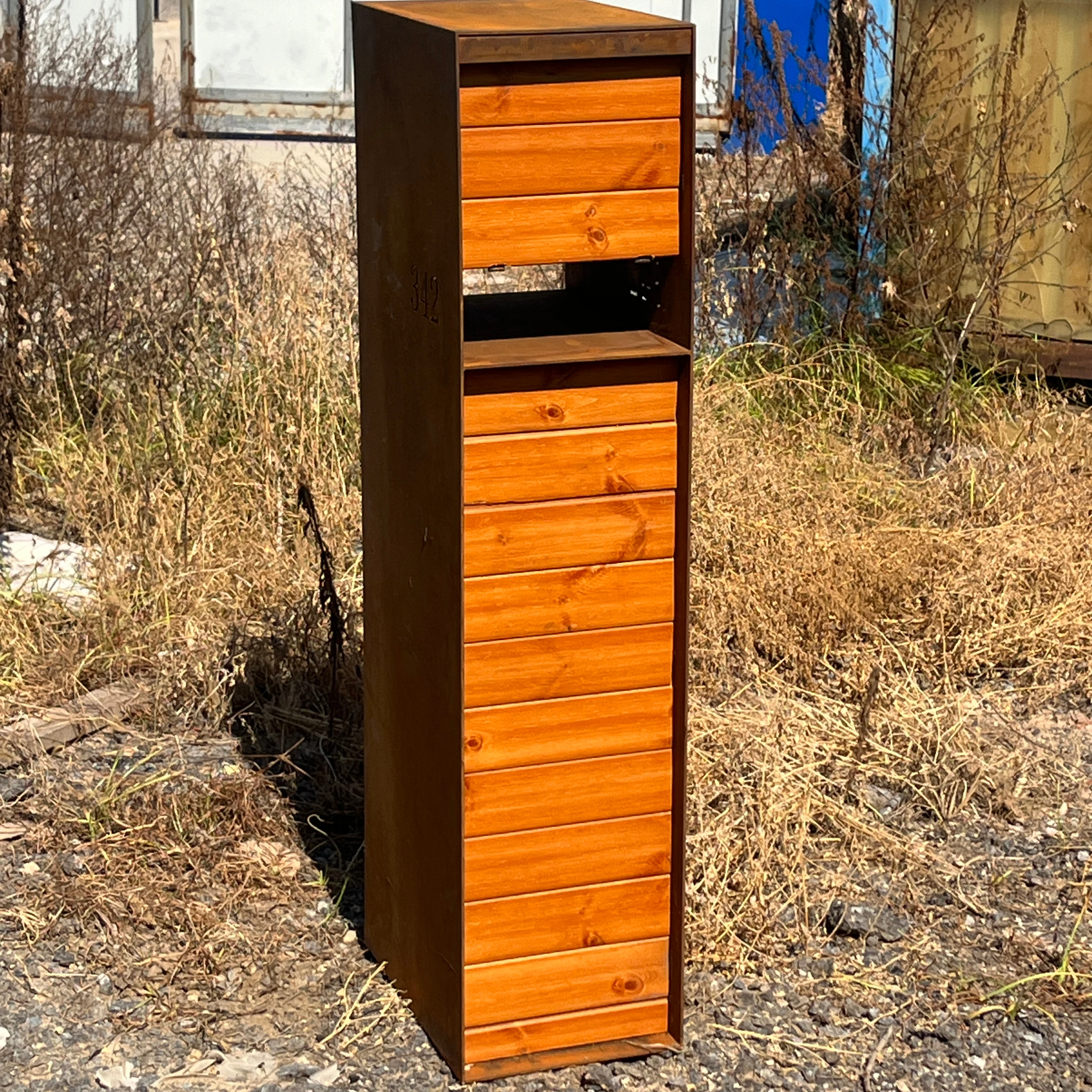 

Garden Decorative Mailbox Corten Steel Letter Letter Storage Box Weather Resistant Mailbox