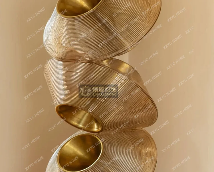 YX Endless Pillars Stacked Floor Lamp Designer Entrance Ornament Living Room Vertical Sculpture Decoration