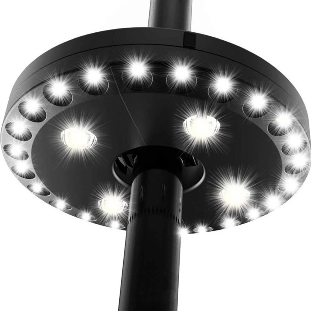 Pátio Umbrella Lights, 28LED, 3 modos de iluminação, Luzes ao ar livre, Barraca, Camping Lamp, Pole Light para Pátio, Piscina, Quintal, Praia