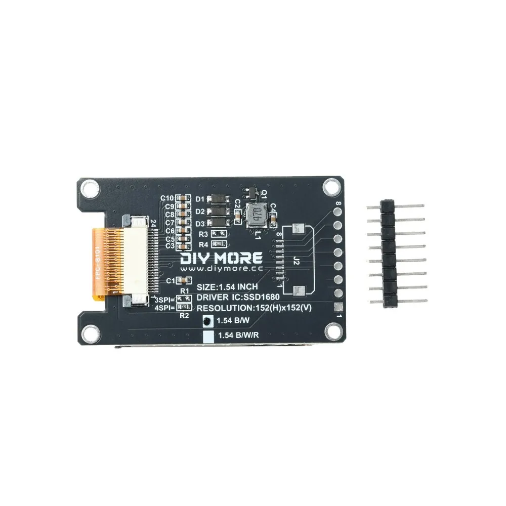 1.54Inch E Ink E Paper Display Module SSD1680 Driver 152*152 Resolution SPI Interface Ultra Low Power for Electronic Shelf Label