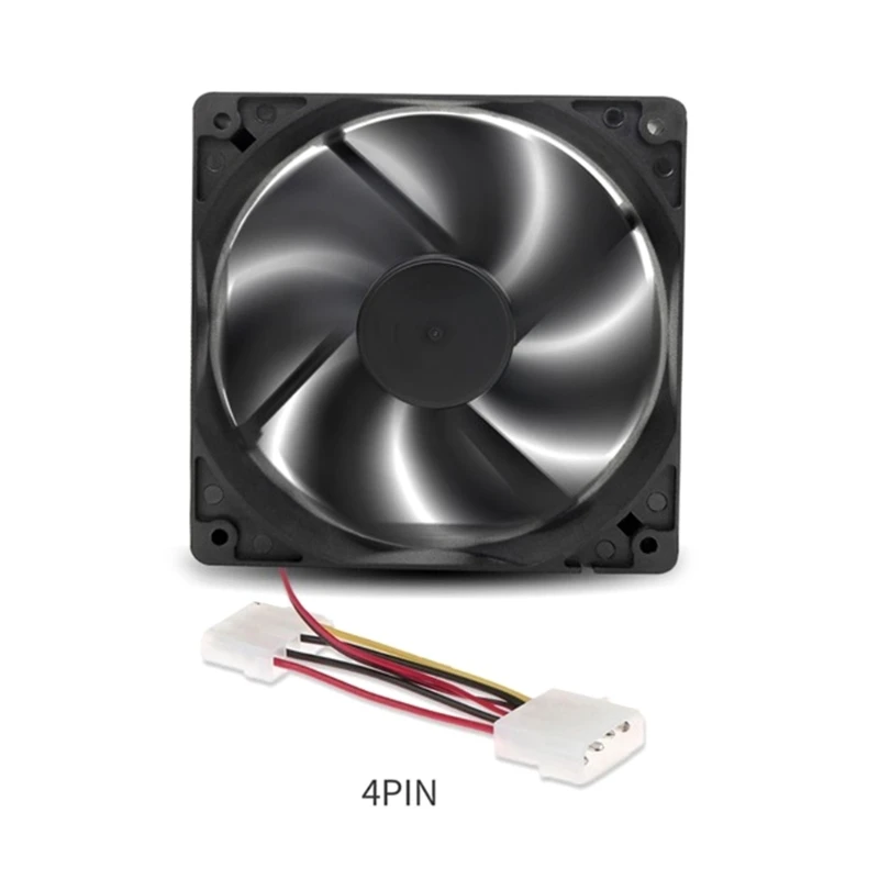 120mm Silent Control Computer Case Cooling Fans 12V 4Pin 3Pin 1200RPM Heatsink