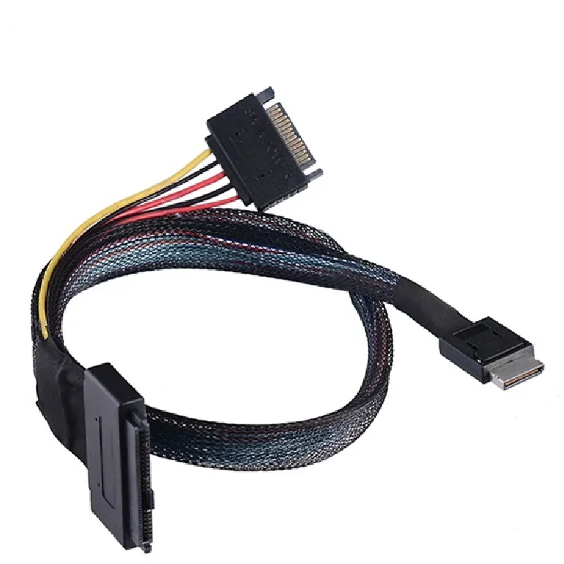 

Mini SAS Oculink 4i SFF-8611 к SFF-8639 U2 с высокоскоростным кабелем питания 15P