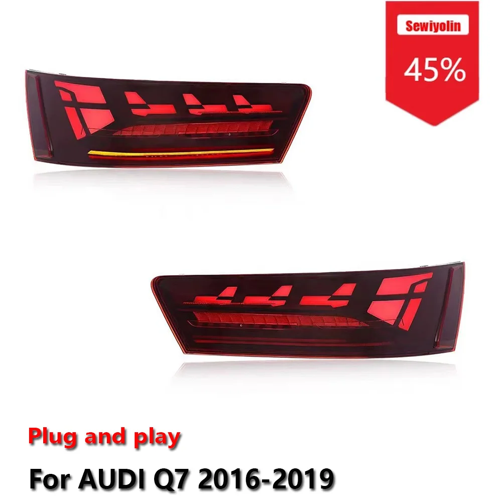 

Sewiyolin автомобильные светодиодные фары аксессуары для AUDI Q7 2016-2019, обновление до стиля 2025 года, стоп-сигнал поворота DRL Plug and Play