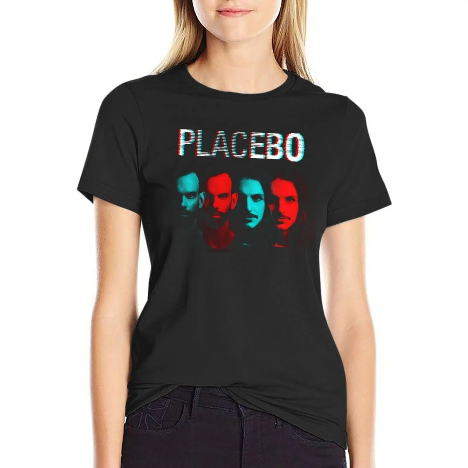 

$The-Plcebo-Official$ T-Shirt animal prinfor hippie clothes rock and roll t shirts for Women