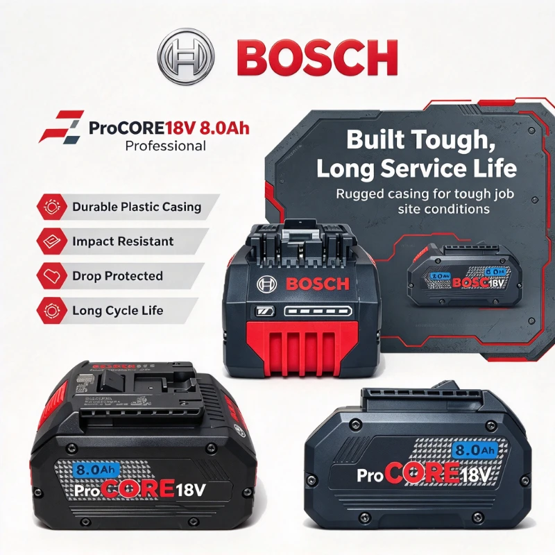 100% Genuine Bosch ProCORE18V 8.0Ah Lithium Battery Fits GSR185-LI GSB185-LI GDR18V-215 GDX18V-200 Cordless Drills Fast Charging
