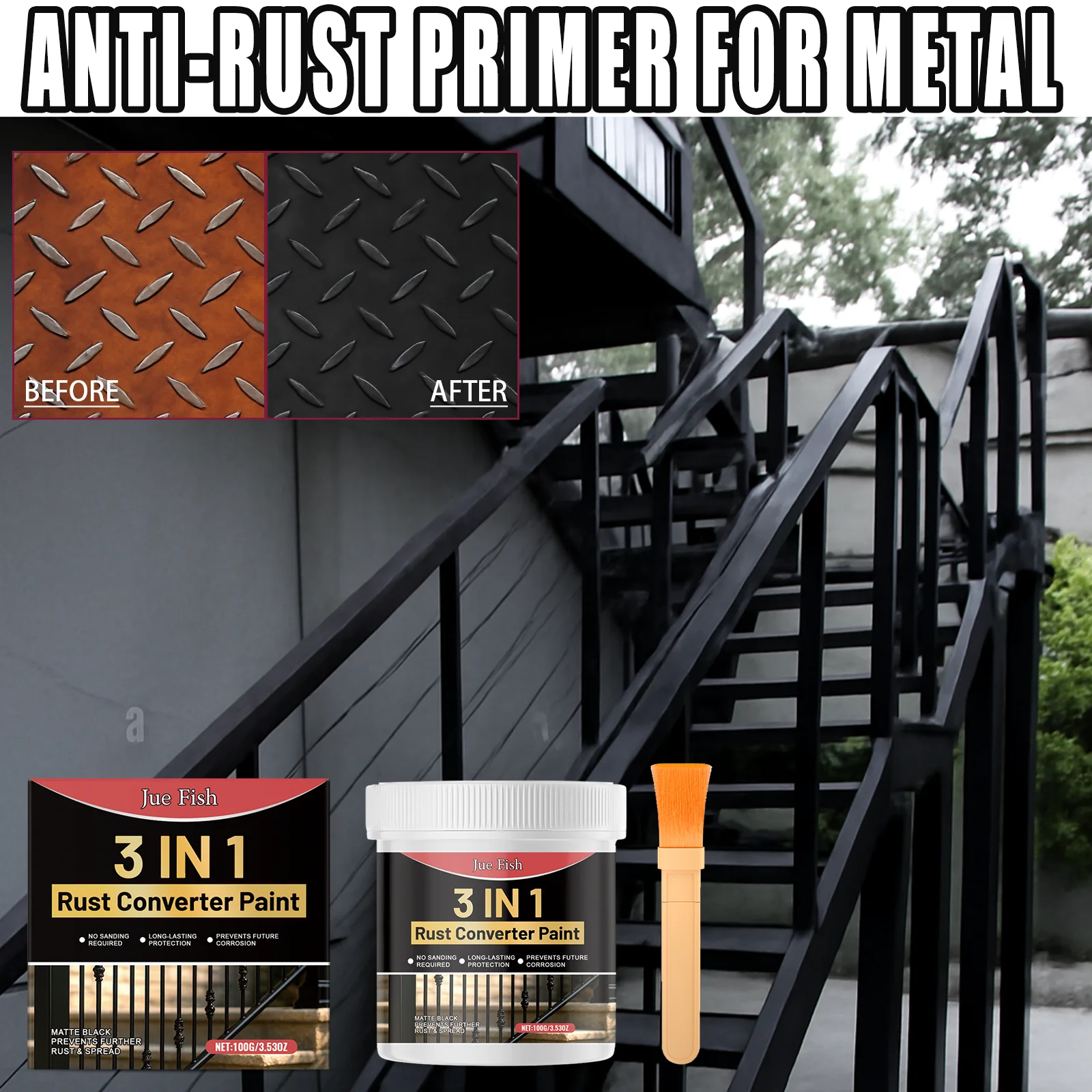 Anti-Rust Primer Black Water-Based Metal Wheel Primer Waterproof Deep-Penetrating And Corrosion-Resistant Primer