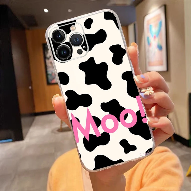 

Phone Case For iphone 17ProMax Air 16 15 14 13 Pro Max 15 16 Pro 15Plus Cow Print