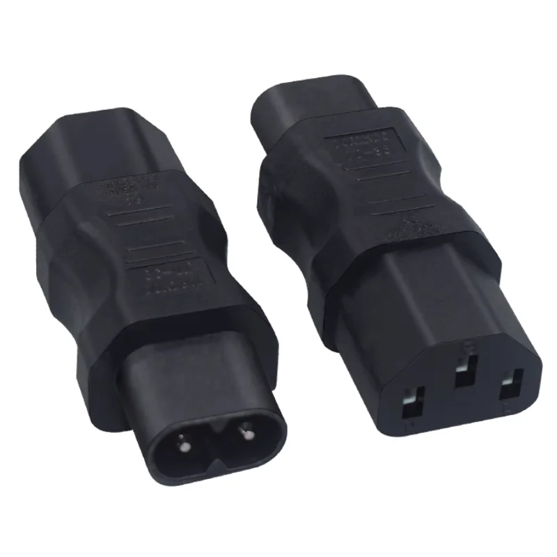 1 шт., черный медный адаптер питания для принтера IEC320 C8 TO C13, штекер питания для компьютера, фигурка 8 штекера к C13, женская розетка PDU, 2,5 А