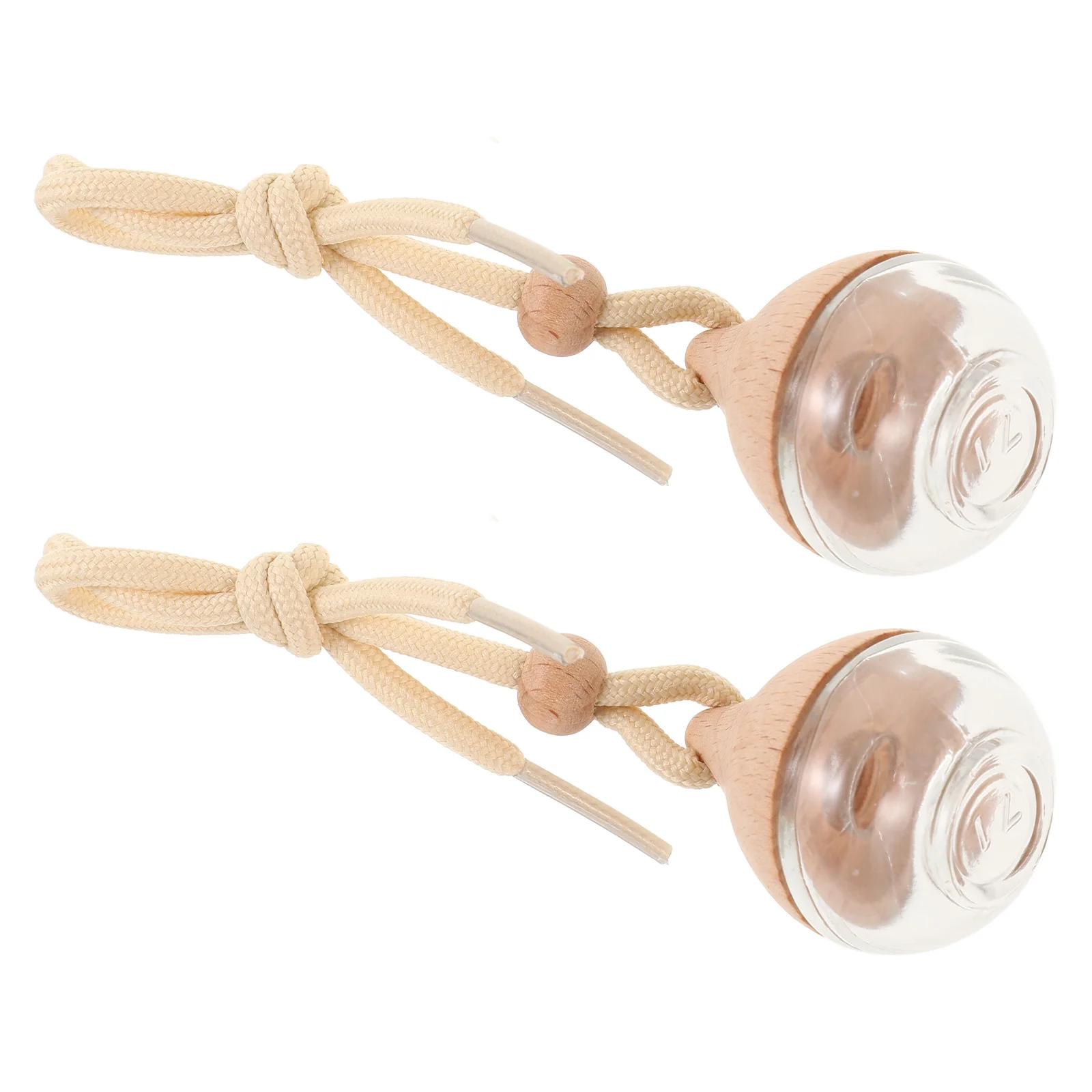 

2 Pcs Car Perfume Bottle Accessories Aromatherapy Empty Diffuser Bottles Pendant Vehicle Air Freshener Glass Hanging
