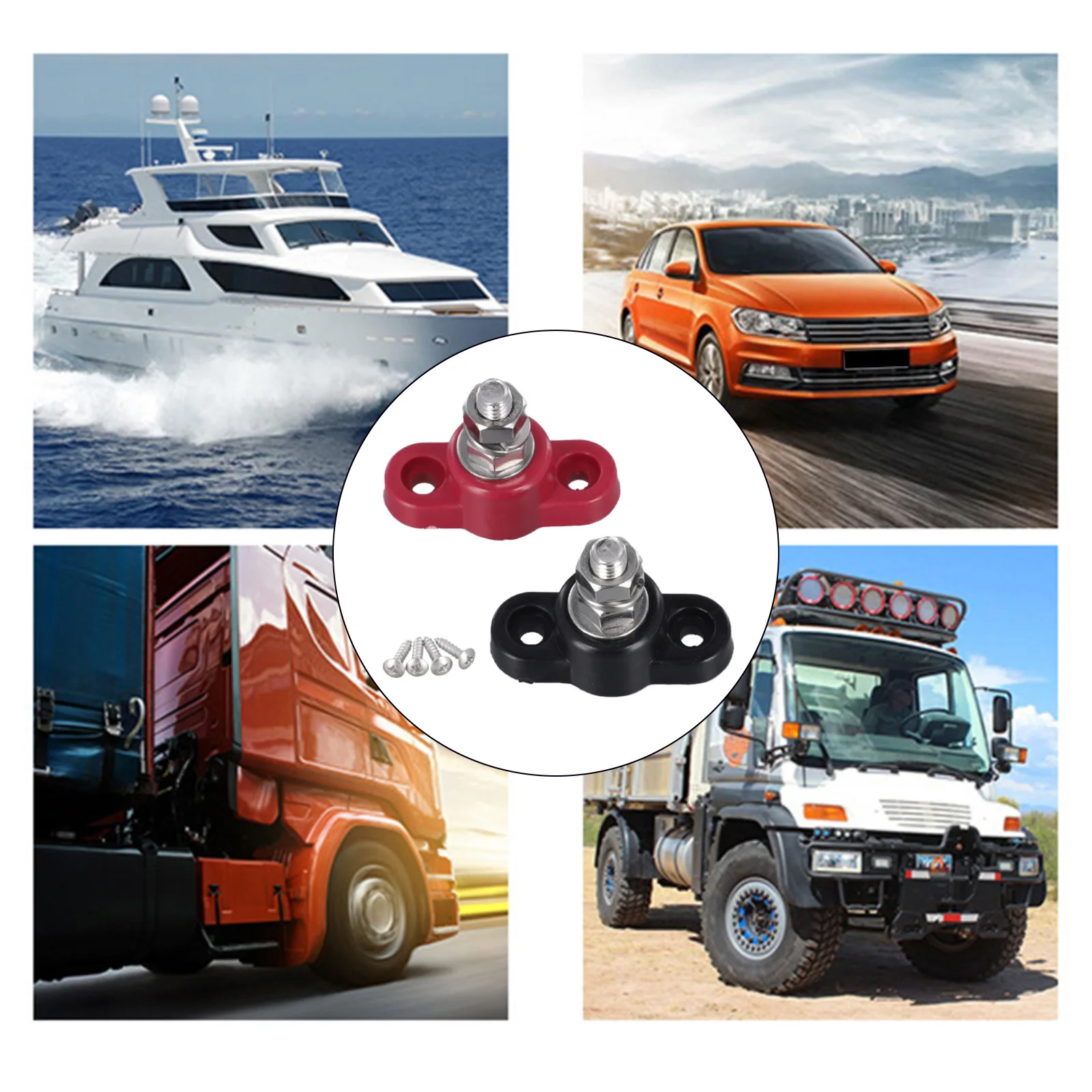 Electric Short Circuits Black Battery Post Battery Junction Block Copper Gasket Electric Short Circuits Heavy-duty