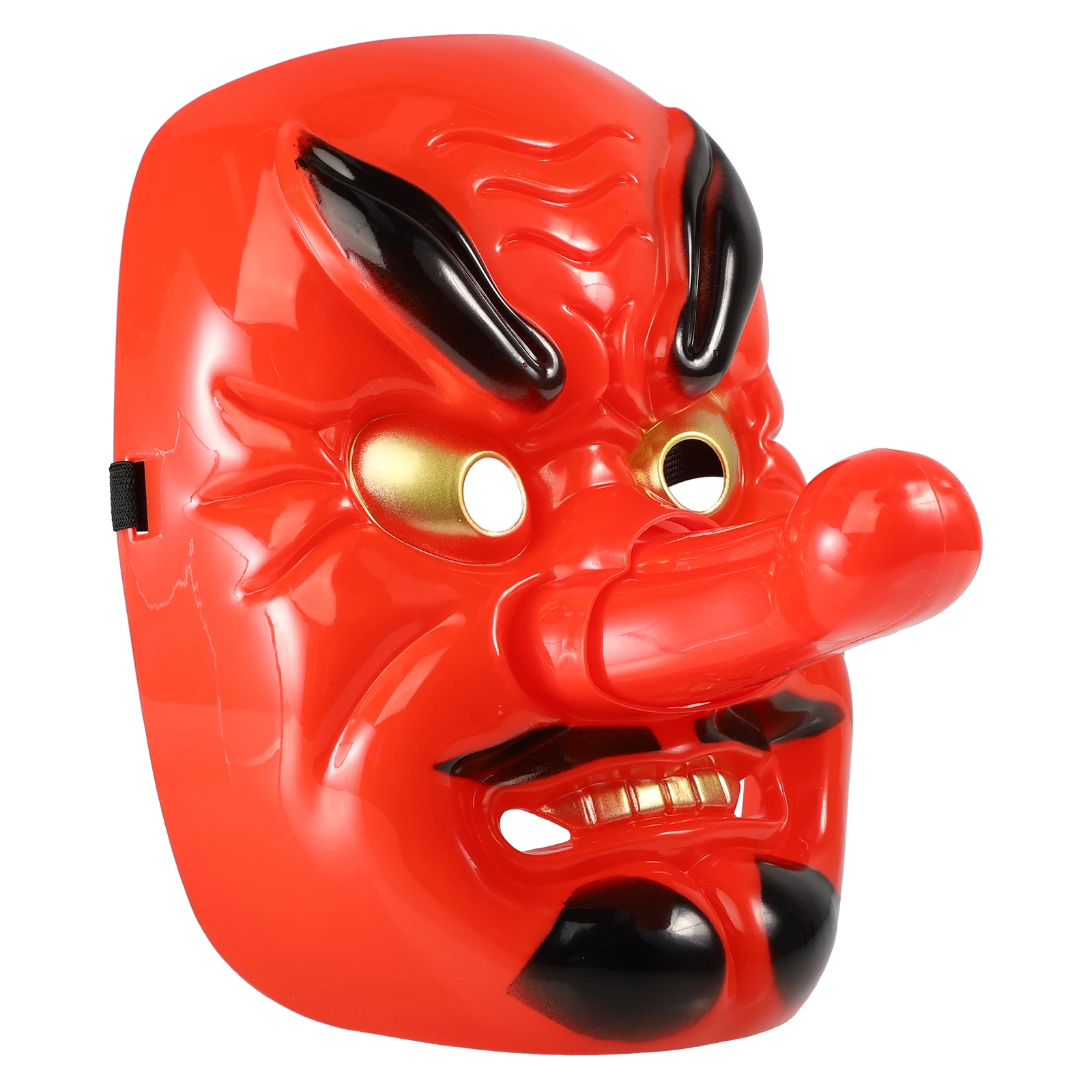 Tengu masque rouge horreur Cosplay accessoire de fête conçu masque de danse matériau synthétique lumineux effrayant Halloween
