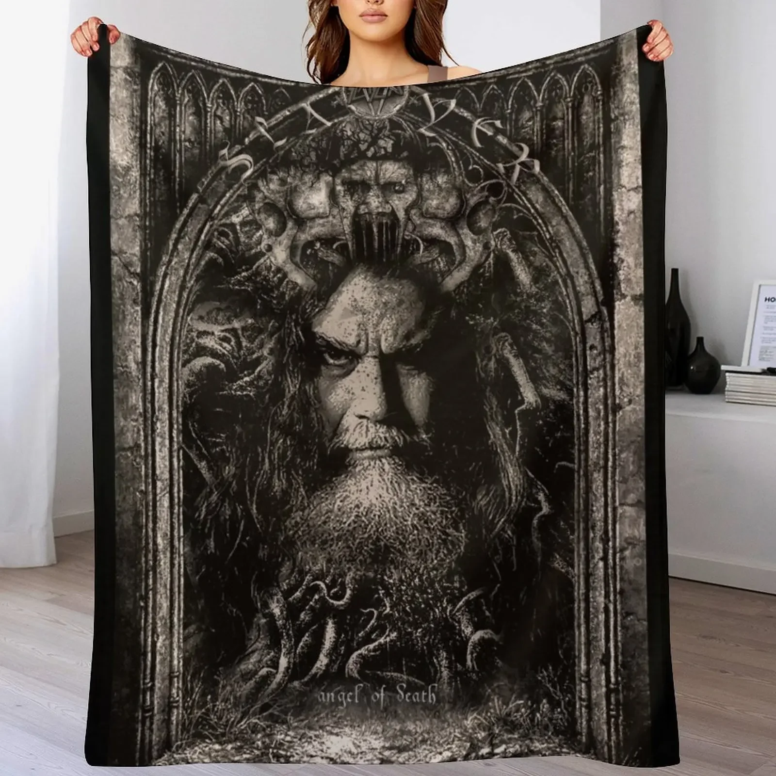 Slayer - Angel of Death - Tom Araya Throw Blanket Stylish Warm Blanket for Living Room Bedroom