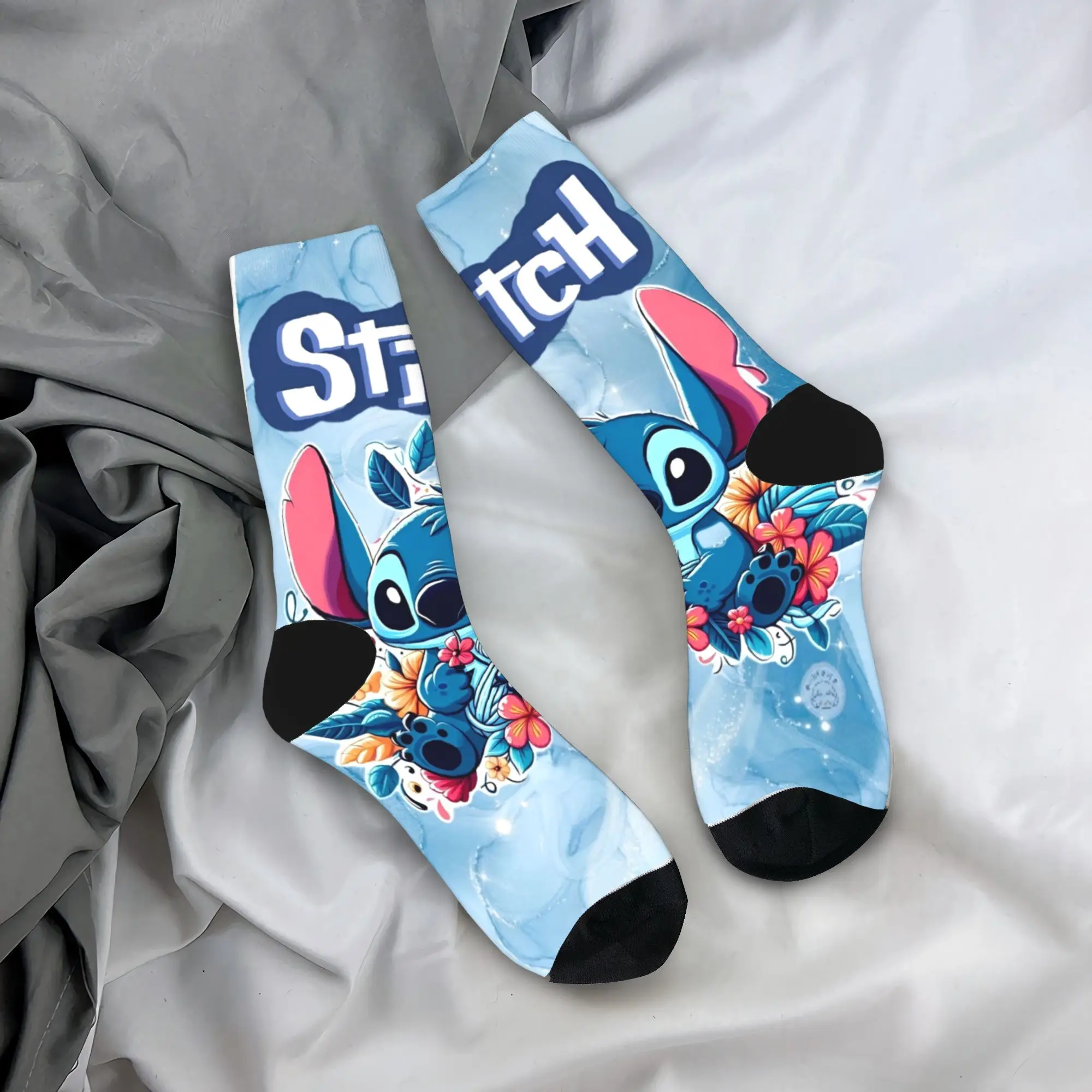 

New Men's Socks Harajuku Cute Stitch Sock Polyester Graphic Women Socks Spring Summer Autumn Winter