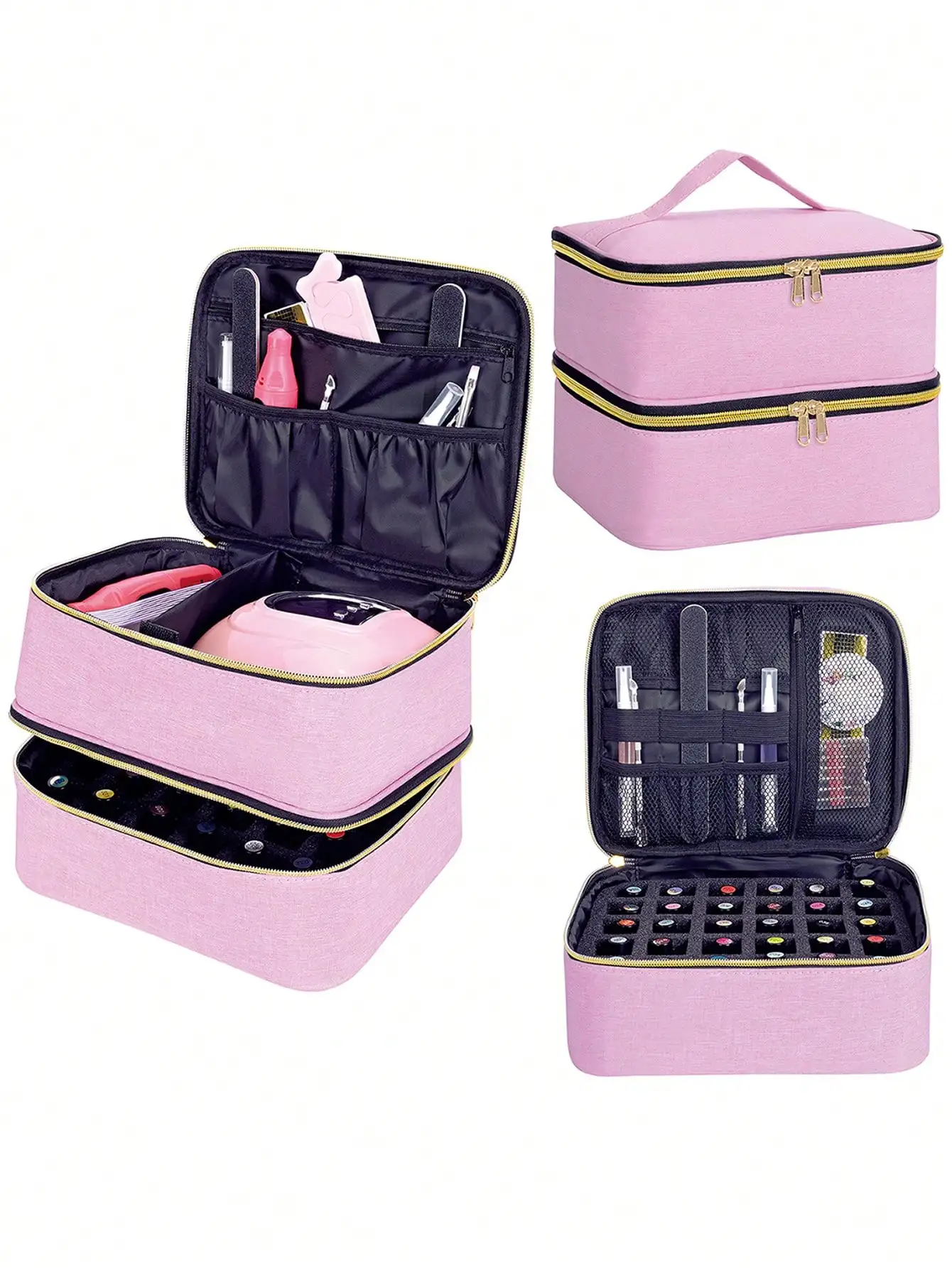 

Nail Polish Storage Bag Hand Bag, Can Hold 30 Bottles, Double-Layer Design, Suitable For Gel And Essential Oil, A Daily Travel Match For Nail Lovers And Nail Artists Bags, Makeup Bag, Vanity, Make Up Bag, Organizer, Storage, Makeup Organizer, Makeup Bags,