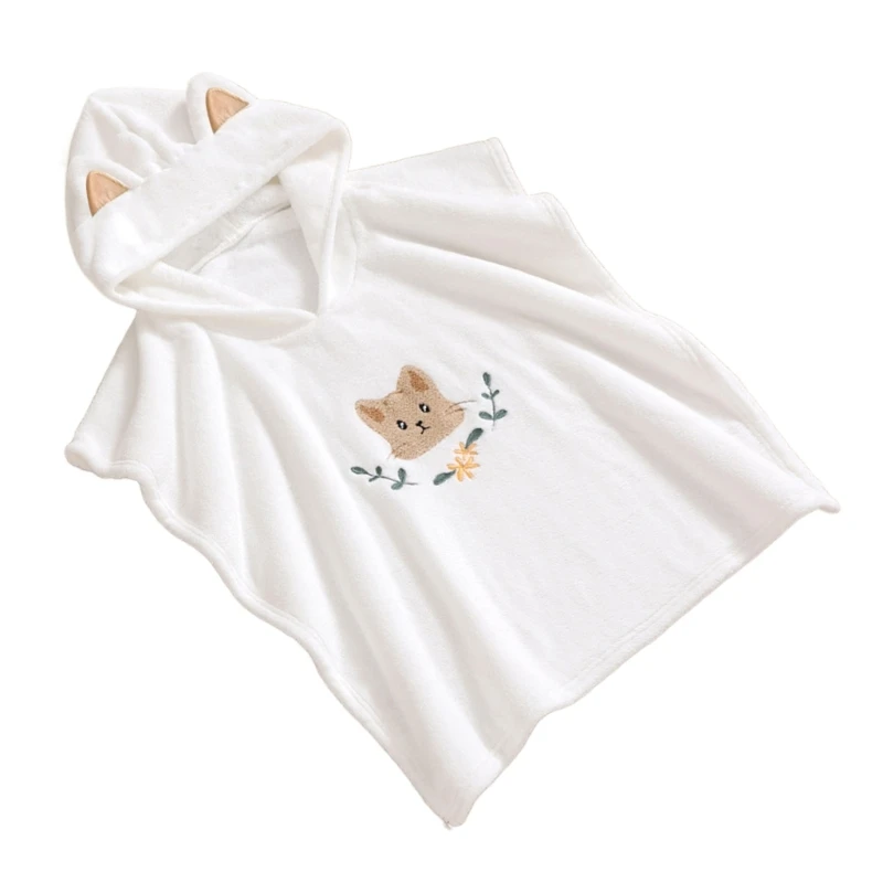 N80C Bath Towel Shower Towel Infant Poncho Toddler Bathrobe Baby Cape Newborn Towel