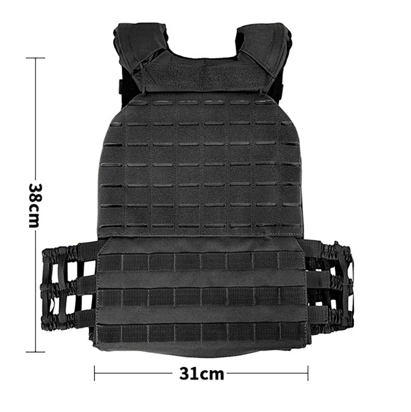 Taktyczna wojskowa kamizelka Molle bojowa Airsoft Paintball kamizelka kuloodporna myśliwska skrzynia Rig Fitness Crossfit 2-4KG ważona płyta nośna