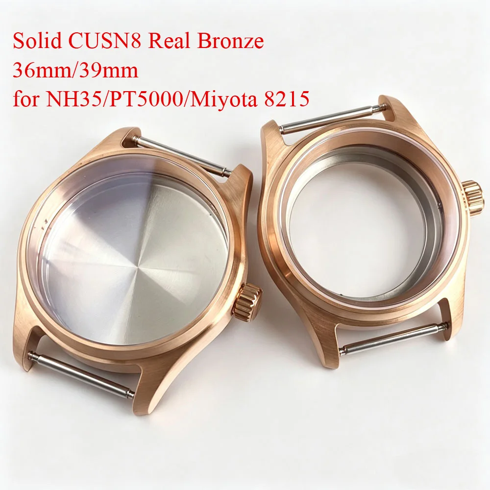 20ATM Dive Solid CUSN8 Bronze 36mm 39mm Pilot Watch Case Sapphire Fit Japan NH34 NH35 NH38 Miyota 8215 ETA2824 PT5000 Watch Part