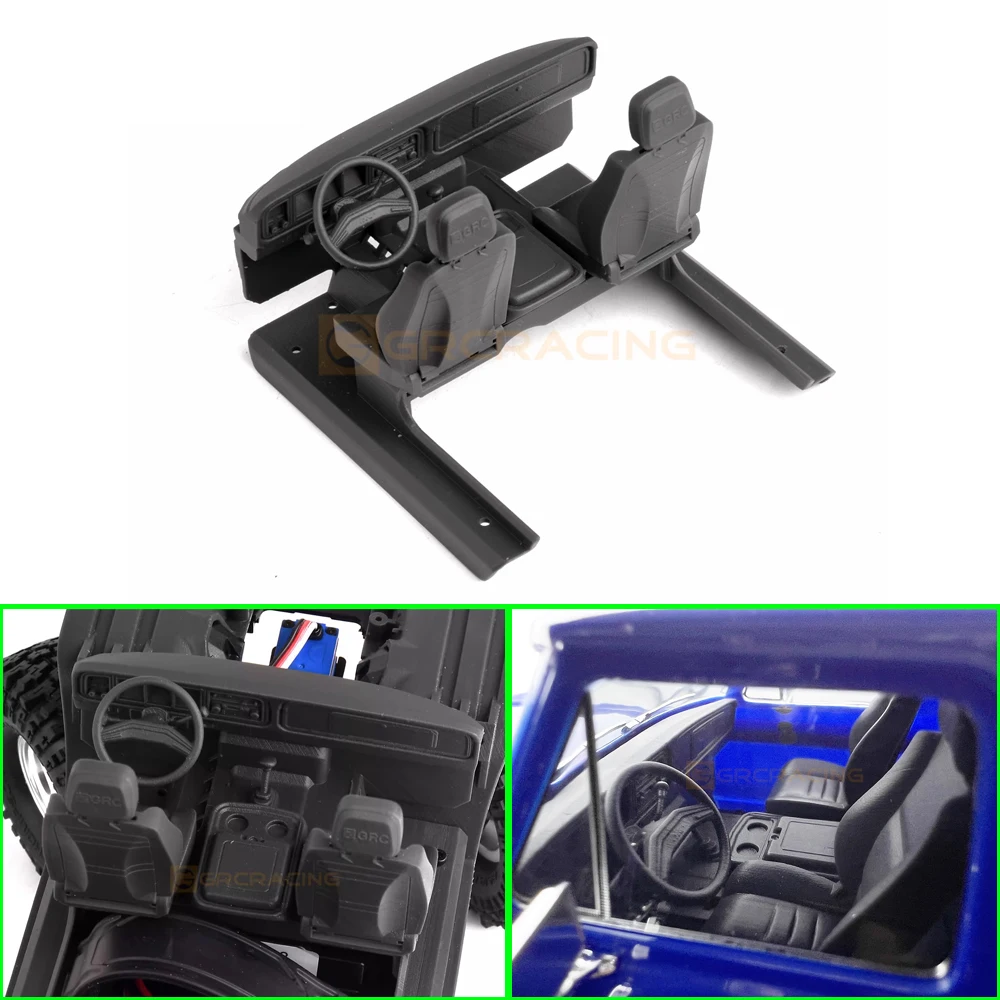 TRX4M F150 Interior Central Control Seat with Motor Cooling Fan for 1/18 RC Crawler Car Traxxas TRX4M FORD F150 Upgrade Parts