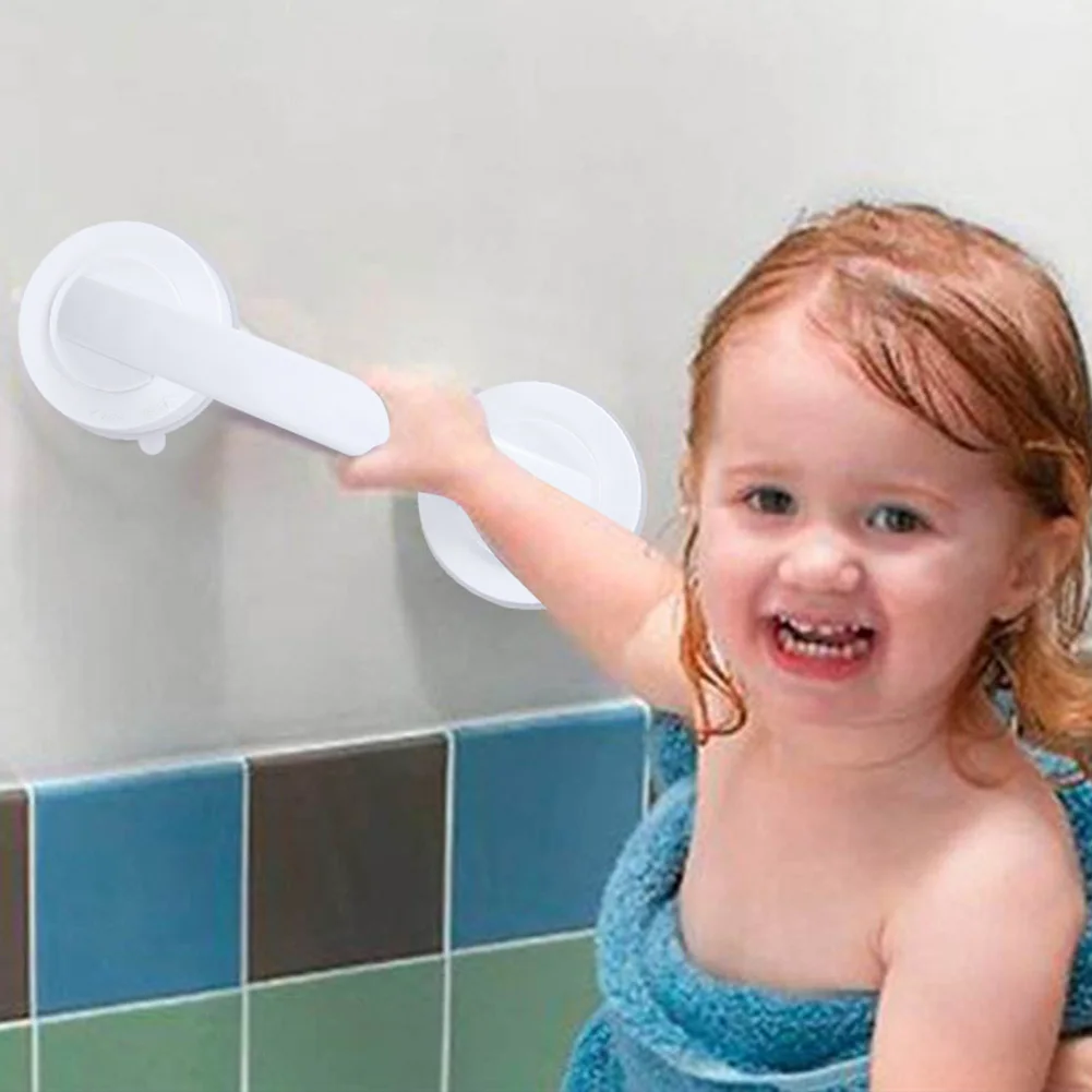 

Anti Slip Bathroom Handrail Punch Free Inflexible Door Window Knob Suction Cup Aging Resistance Lightweight for Elder Home Care