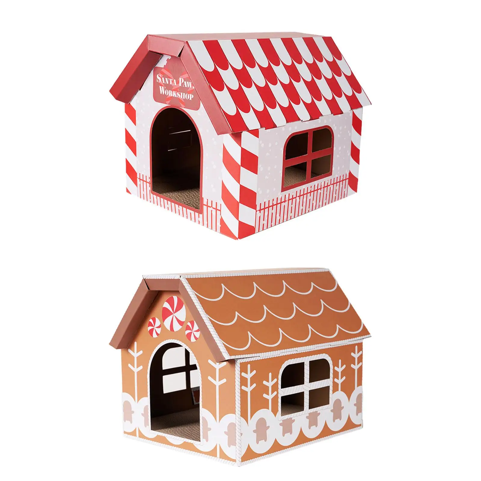 Cat Scratcher House Play House for Kitten Bunny Christmas Gifts