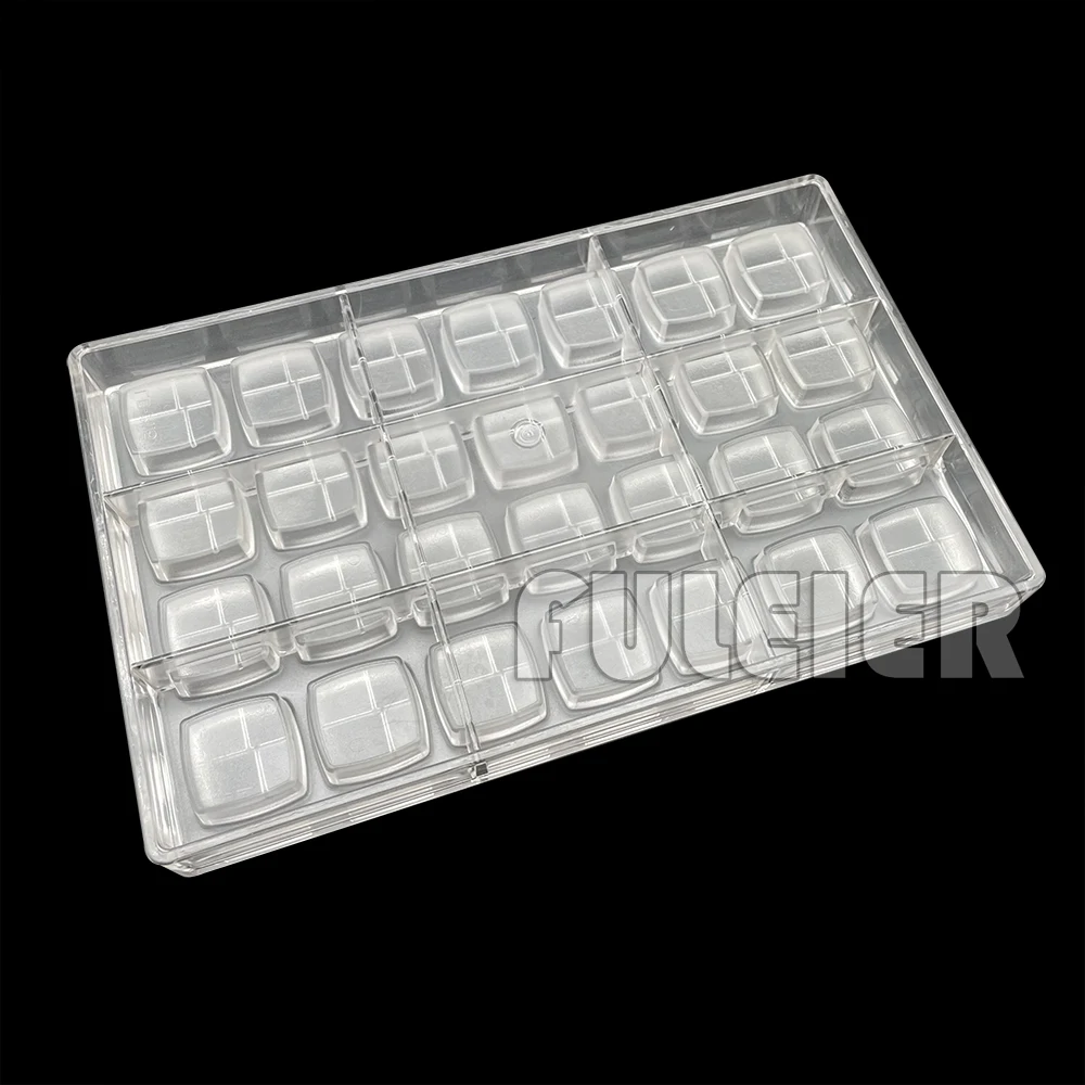 28 Holes Square Shapes Polycarbonate Chocolate Mold Baking Chocolate Sweets BonBon Cake Candy Mold Confectionery Tool