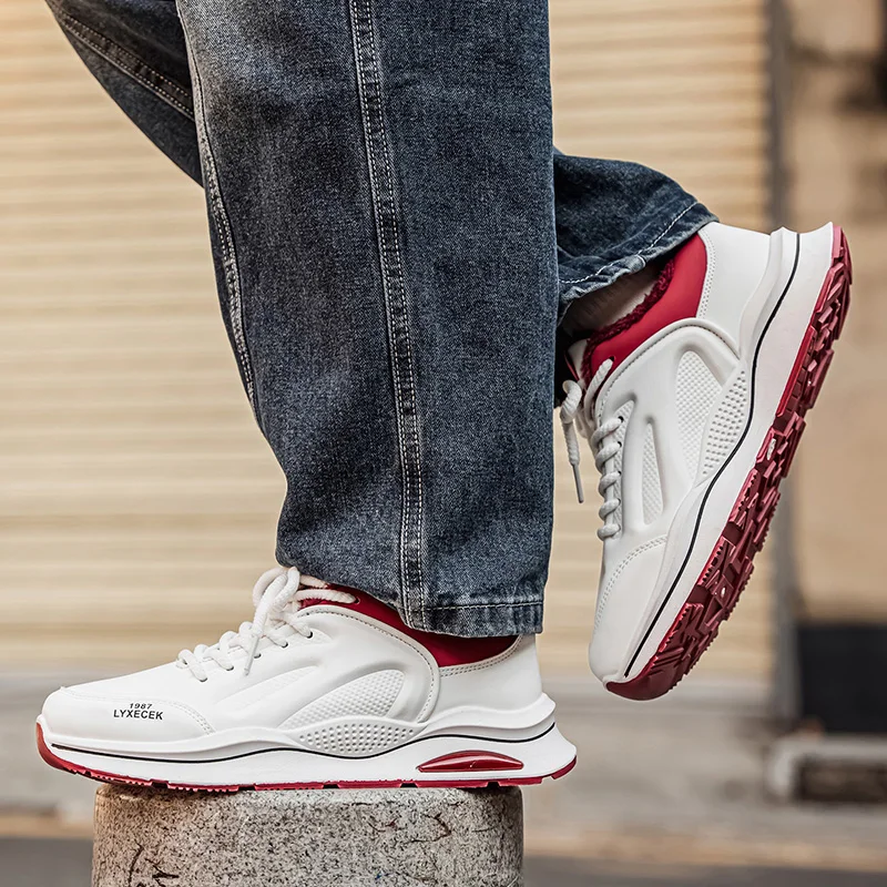 

Men's Sneakers Fashion Walking Shoes for Men Anti Slip Sports Athletic Autumn Running Outdoor Comfort Leather Casual shoes 39-44