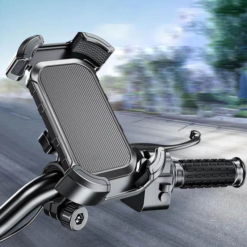 Motorcycle Phone Mount Bike Phone Mount 360 Rotation Anti-Slip Cell Phone Holder For Bicycles Motorcycles Electric Scooters