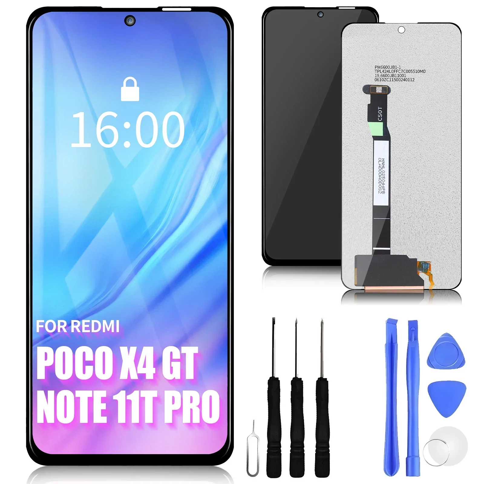 

6.6'' For Xiaomi Poco X4 GT LCD Display Screen Frame Touch Panel Digitizer For Redmi Note 11T Pro/ Redmi Note 11T Pro+