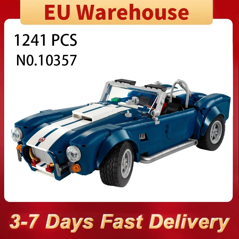 1241 pièces créatif Shelby Cobra Roadster Kit mécanique jouets éducatifs jouet d'anniversaire cadeaux pour adulte cadeau de noël 10357