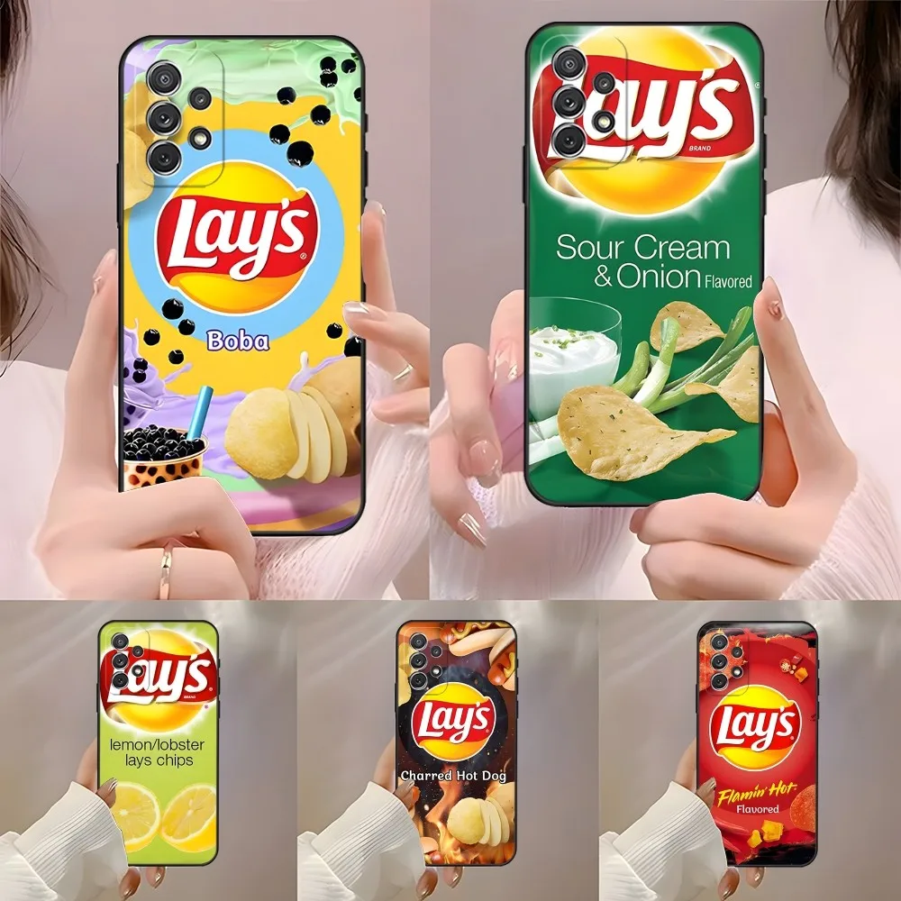 Snack Food Potato L-Lay'S Phone Case for Samsung Galaxy A31 A33 A52 A13 A02 Dust Resistant A72 A40 A20 A23 Cover