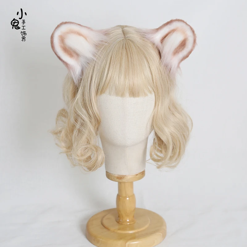 Original feito à mão bandana lolita headwear bonito mouse orelha vento gótico cosplay besta orelha hairpin acessórios de cabelo