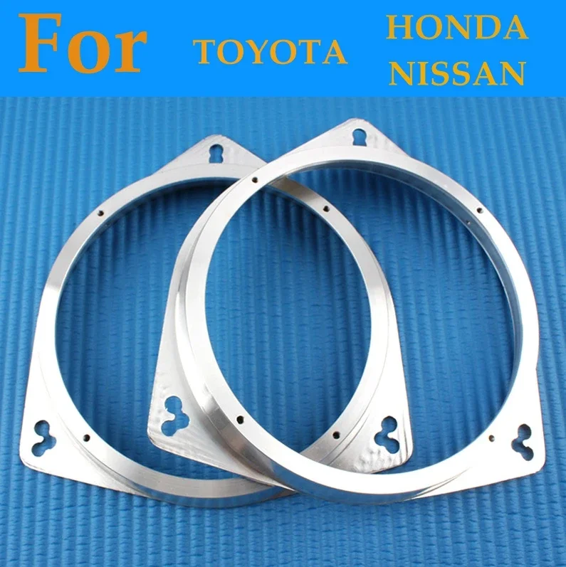 High Quality 2PCS Speaker Adapter Spacer Horn Pad Mounts for Toyota Nissan Aluminum Car Speaker Mat speaker spacer car