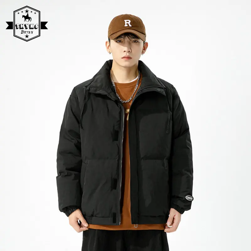 Winter Warm Thick Parka Men Women Puffer Jackets  Patchwork Loose Unisex Causal Korean Oversized Mens Parka Windproff Coats Mens