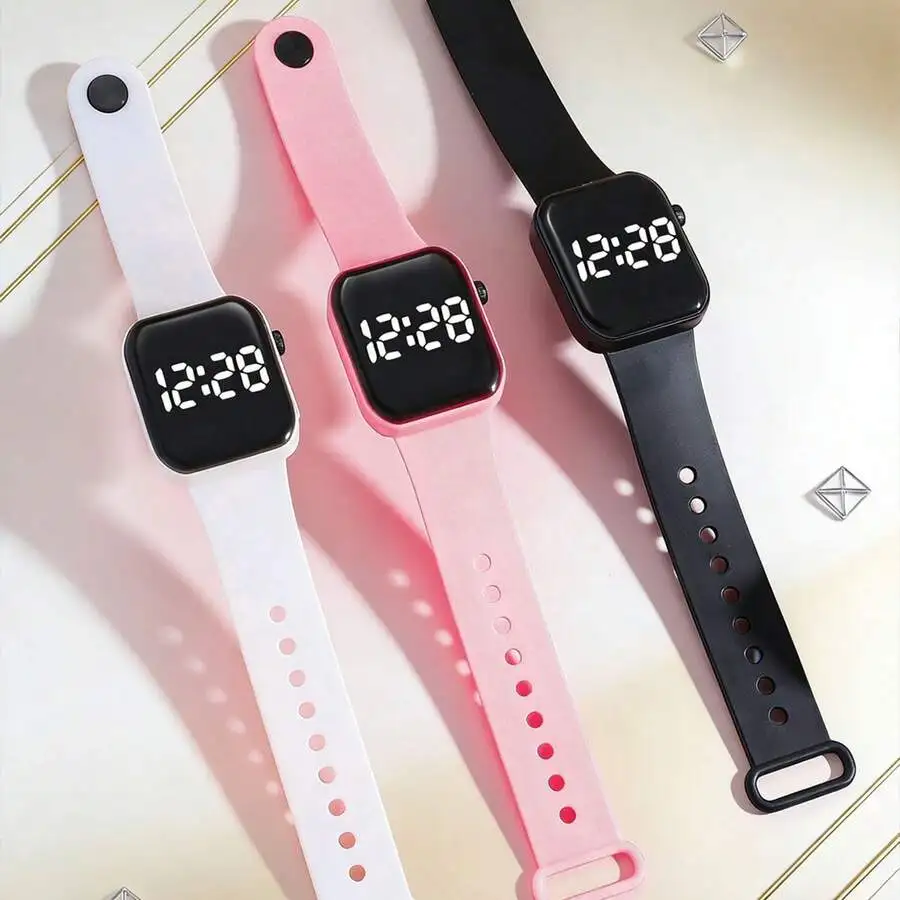 1pc Unisex Fashion LED Digital Watch With Time & Date Display, Suitable As Back To School, Christmas, Birthday Gift For Teens