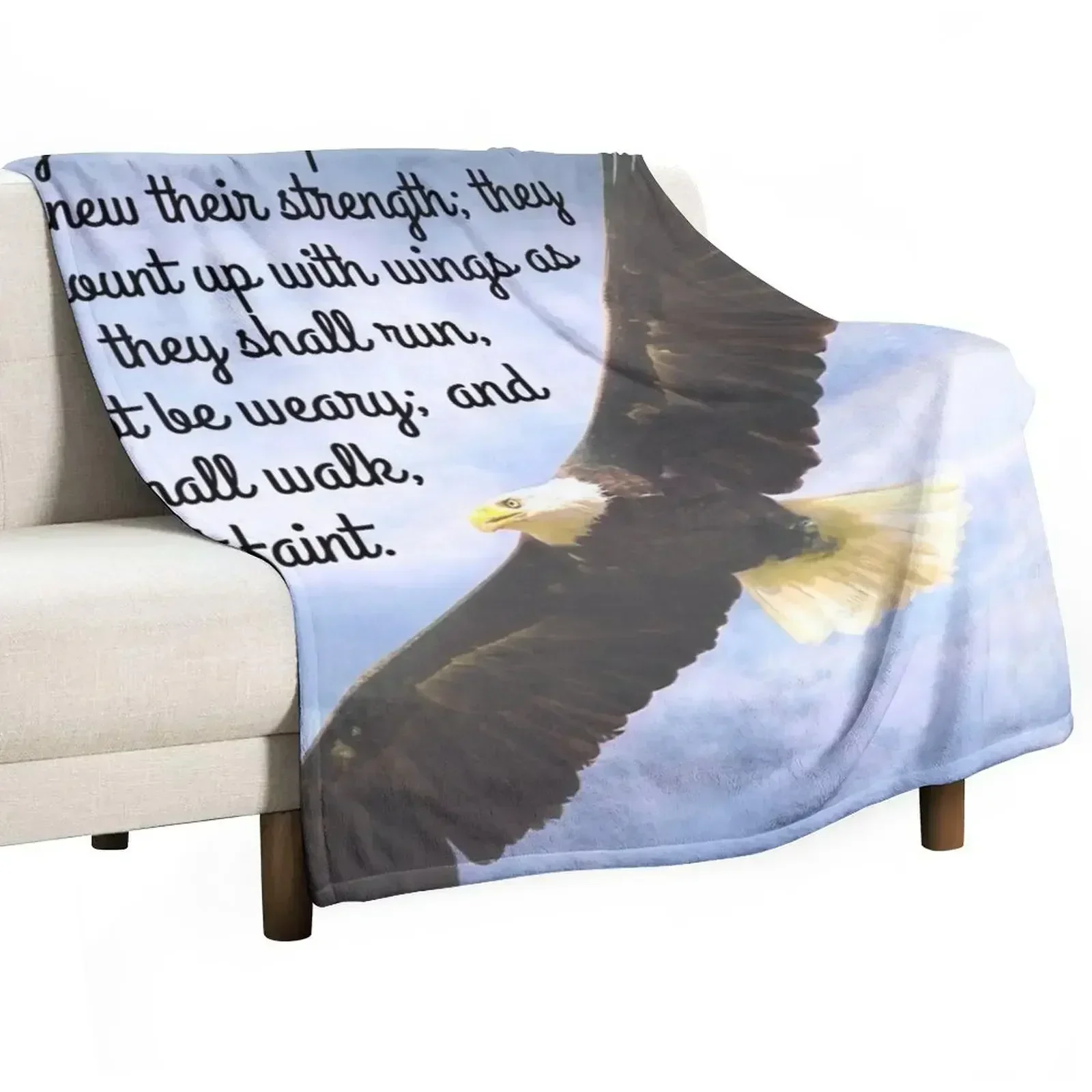 Isaiah 40:31 Throw Blanket Hair valentine gift ideas Picnic Furrys decorative Extra Large Throw Blankets