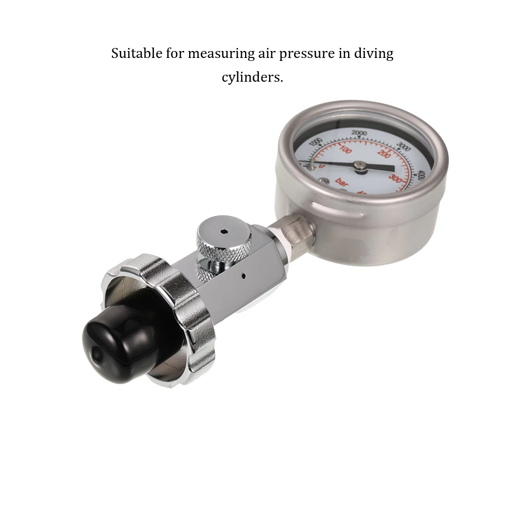 Checker Air Tank Pressure with Gasket Filter DIN Gas Reading Clear Gauge Waterproof Long-Lasting Measurement Accessory