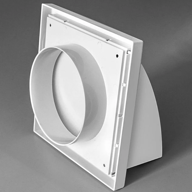 ABS Exterior Wall Vent Hood Rainproof Screen Air Outlet Cover Outdoor Duct Vent Cap for Kitchen Bathroom Range Exhaust Fan